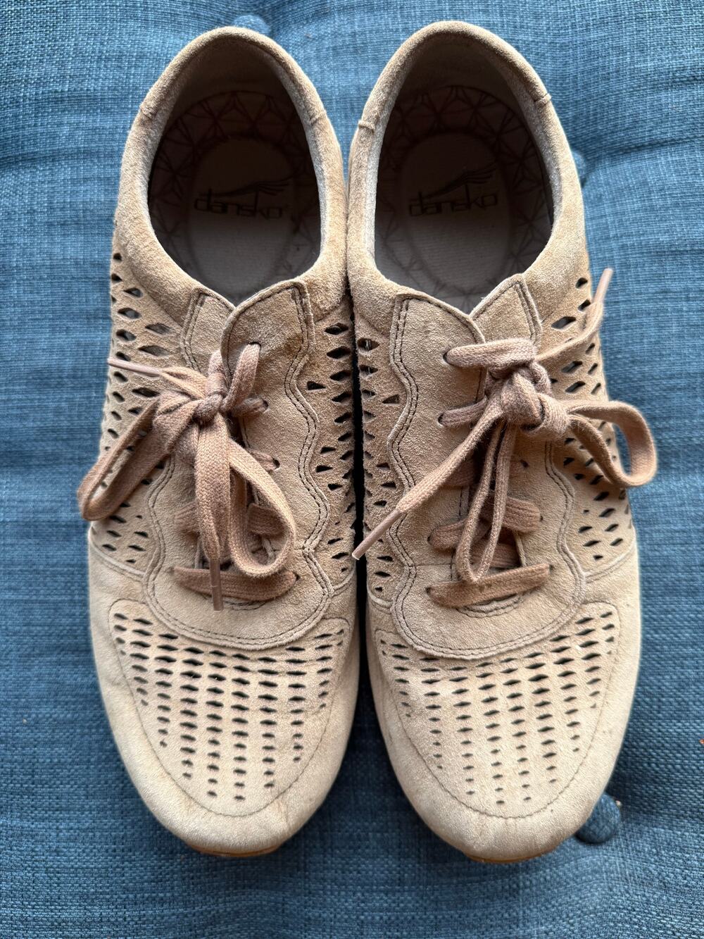 Dansko Tan Perforated Leather Lace Up Comfort Shoes EU 40